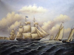William Bradford, The Whaleship 'Speedwell' of Fairhaven, Painting on canvas