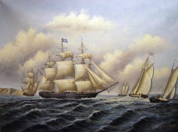 The Whaleship &#39Speedwell&#39 of Fairhaven. The painting by William Bradford