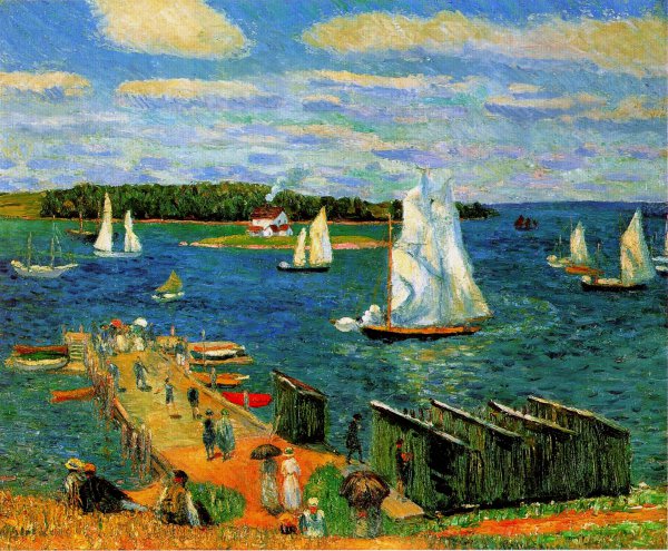 At Mahone Bay. The painting by William Glackens