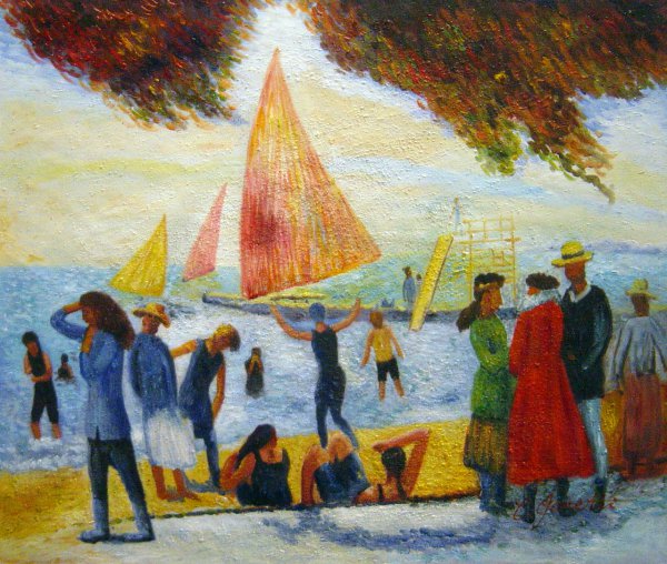 From Under Willows. The painting by William Glackens