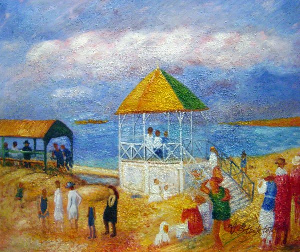 The Bandstand. The painting by William Glackens