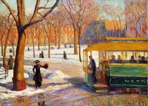 William Glackens, The Green Car, Art Reproduction