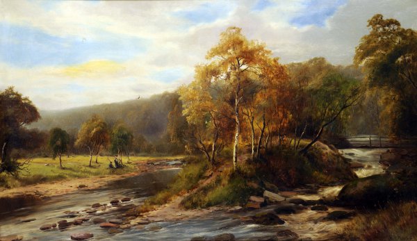 In the Llugwyn. The painting by William Henry Mander