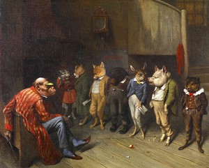 Reproduction oil paintings - William Holbrook Beard - All About School Rules