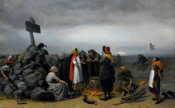 The Witches Convention. The painting by William Holbrook Beard