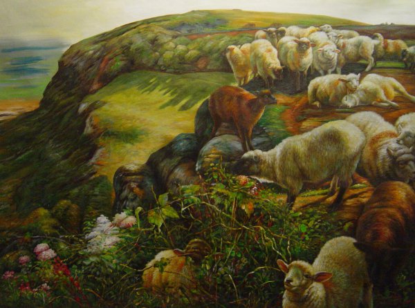Our English Coasts. The painting by William Holman Hunt