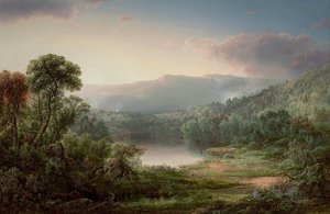 William Louis Sonntag Sr, Morning Mist, Adirondack Pond, Art Reproduction