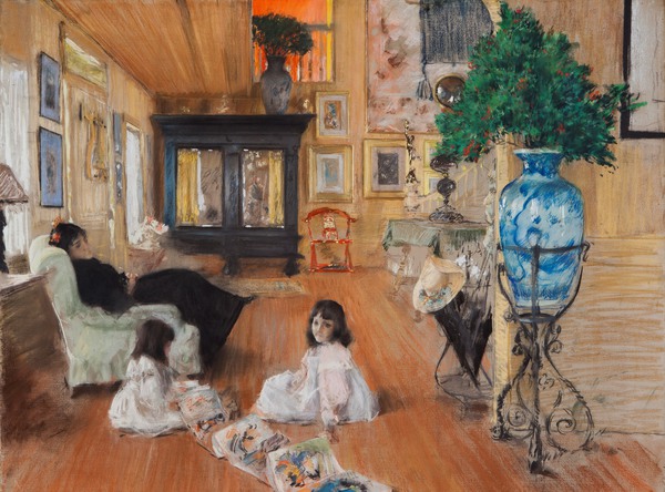 A Hall at Shinnecock. The painting by William Merritt Chase