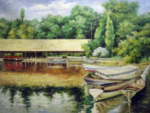 William Merritt Chase, Boat House, Painting on canvas