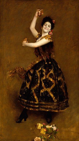 William Merritt Chase, Carmencita, Painting on canvas