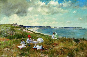 Reproduction oil paintings - William Merritt Chase - Enjoying the Idle Hours