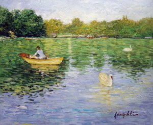 William Merritt Chase, On The Lake, Central Park, Painting on canvas