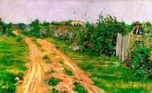 William Merritt Chase, The Old Road, Flatbush, Art Reproduction