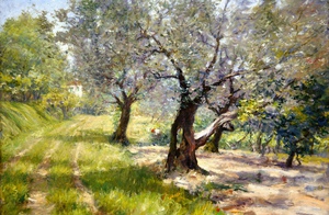 William Merritt Chase, The Olive Grove, Painting on canvas