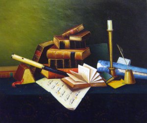 William Michael Harnett, Music And Literature, Painting on canvas
