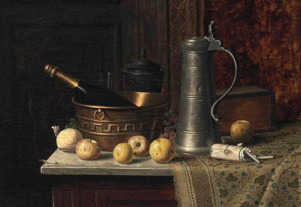 Sporting Still Life. The painting by William Michael Harnett