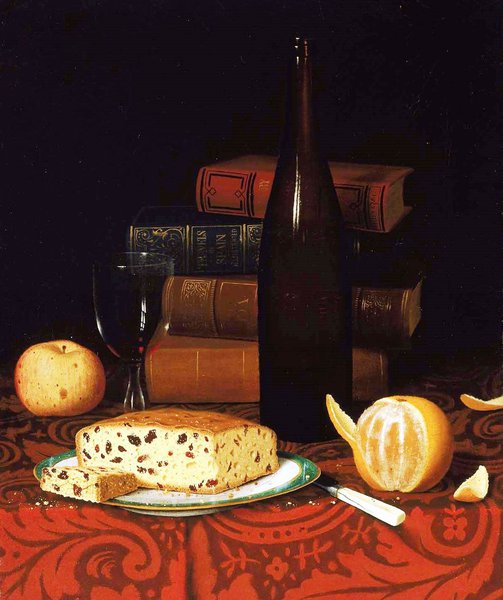 Still Life: A Lunch. The painting by William Michael Harnett