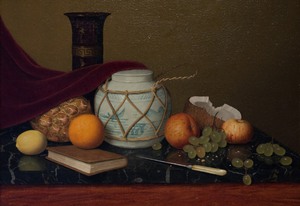 William Michael Harnett, Still Life with Ginger Jar, Art Reproduction