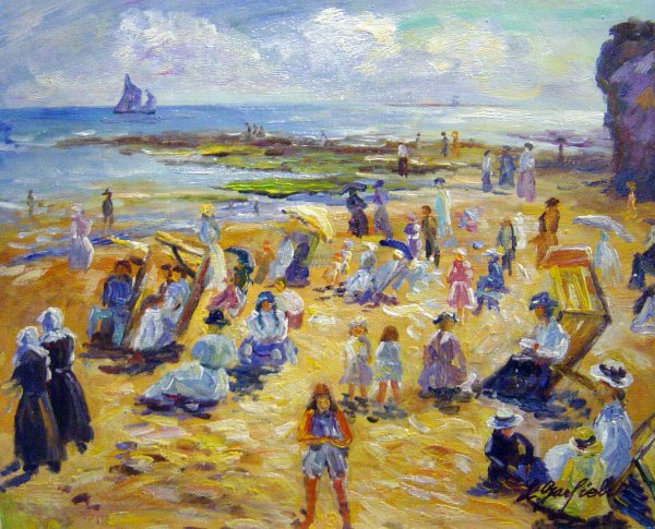 Beach Scene. The painting by William Samuel Horton