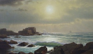 Reproduction oil paintings - William Stanley Haseltine - Castle Rocks at Nahant, Massachusetts