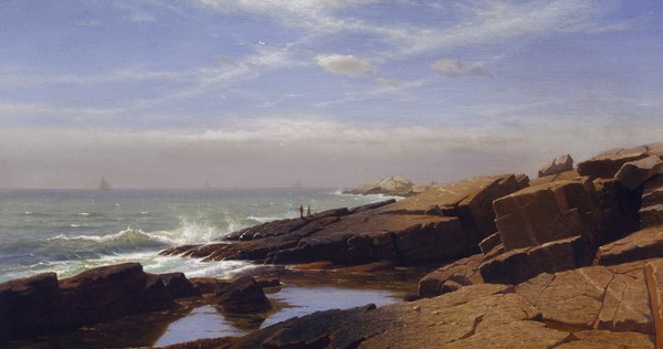 Rocks at Nahant. The painting by William Stanley Haseltine