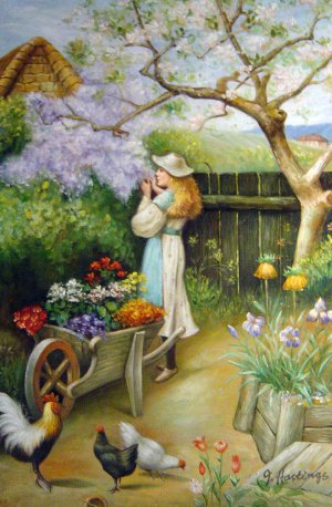 William Stephen Coleman, Spring Blossoms, From The Pears Annual, Painting on canvas