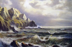 At Moye Point, Guernsey, Channel Islands, William Trost Richards, Art Paintings