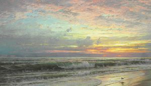 William Trost Richards, Coastal Landscape, Painting on canvas
