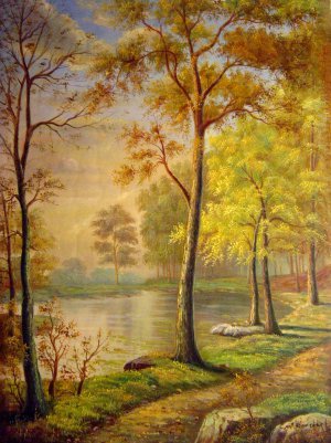 William Trost Richards, Indian Summer II, Painting on canvas