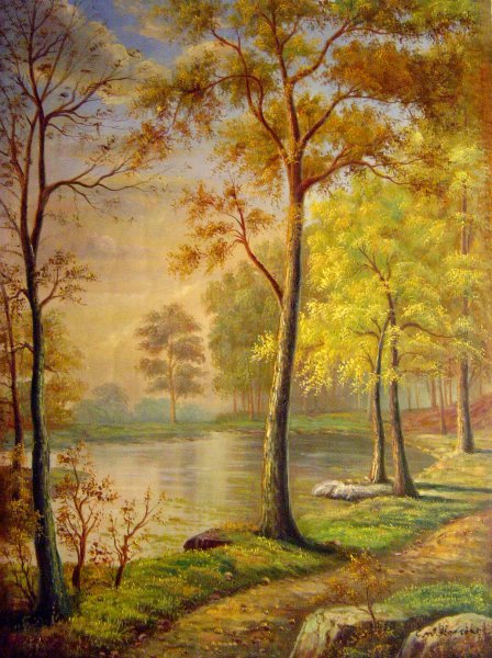 Indian Summer II. The painting by William Trost Richards