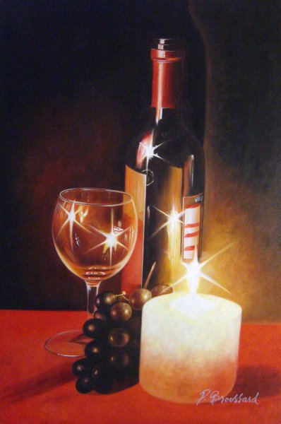 Wine By Candlelight. The painting by Our Originals