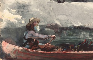 Winslow Homer, Adirondacks Guide, Painting on canvas