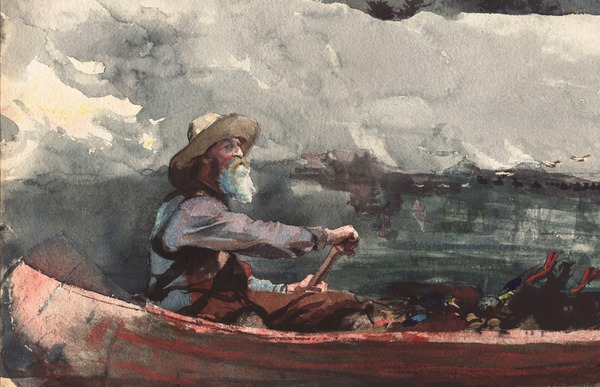 Adirondacks Guide. The painting by Winslow Homer