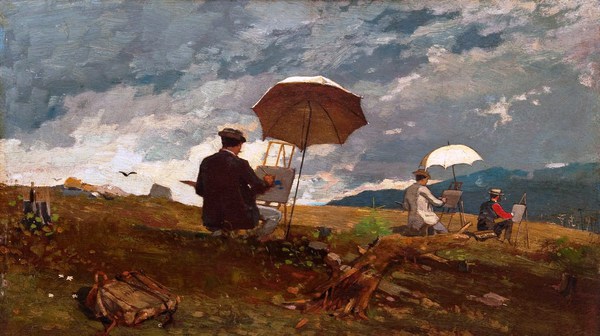 Artists Sketching in the White Mountains. The painting by Winslow Homer