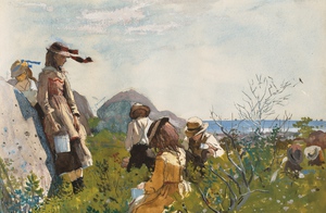 Winslow Homer, Berry Pickers, Painting on canvas