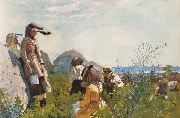 Berry Pickers. The painting by Winslow Homer