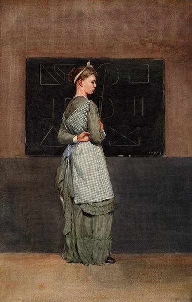 Blackboard. The painting by Winslow Homer