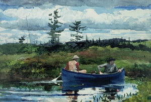 Winslow Homer, Blue Boat, Painting on canvas