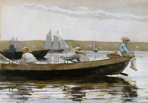 Boys in a Dory. The painting by Winslow Homer
