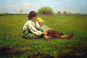Boys in a Pasture, Winslow Homer, Art Paintings