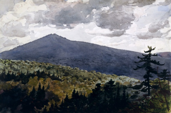 Burnt Mountain. The painting by Winslow Homer