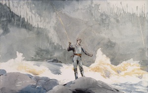 Winslow Homer, Casting , Painting on canvas