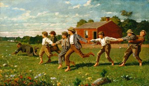 Coming to Snap the Whip, Winslow Homer, Art Paintings