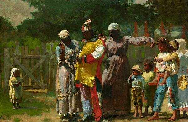 Dressing for the Carnival. The painting by Winslow Homer