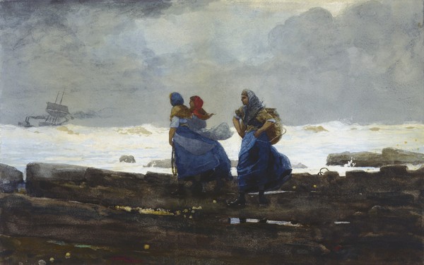 Fishwives. The painting by Winslow Homer