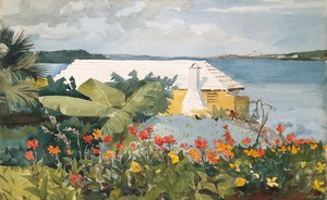 Winslow Homer, Flower Garden and Bungalow, Bermuda, Painting on canvas