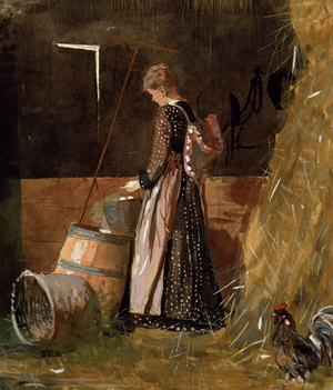 Winslow Homer, Fresh Eggs, Painting on canvas