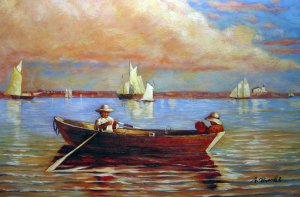 Winslow Homer, Gloucester Harbor, Painting on canvas