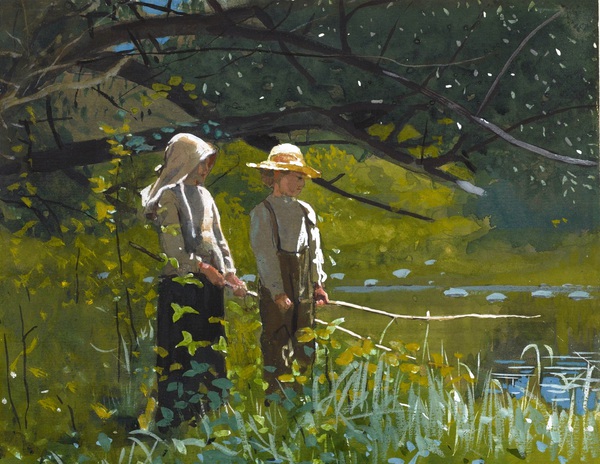 Going Fishing. The painting by Winslow Homer