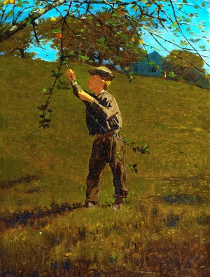 Famous paintings of Children: Green Apples